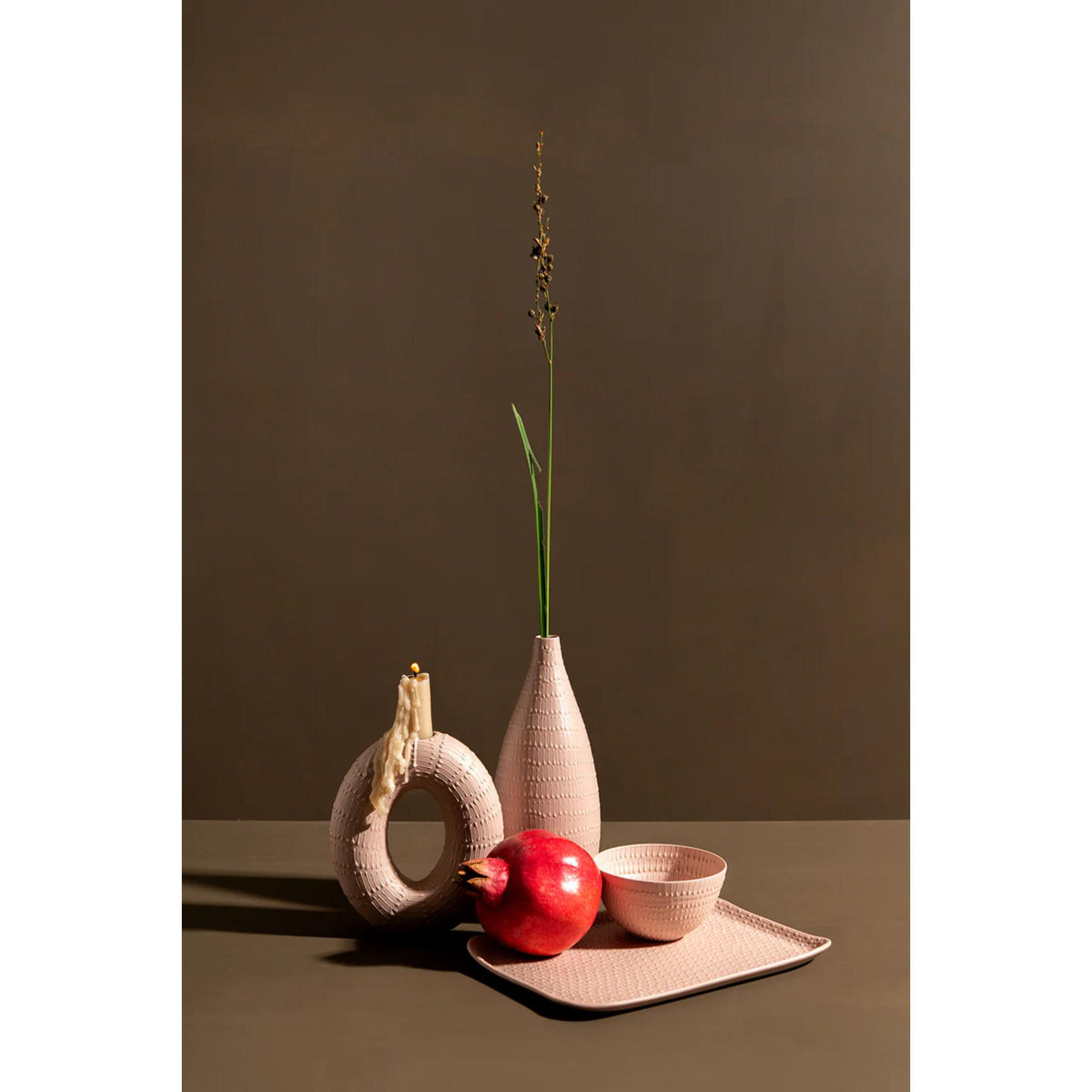 Apple and Honey Dish Set in Blush and Indian Red by Maiyan