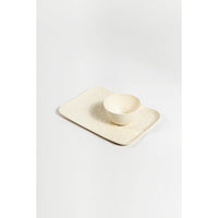 Apple and Honey Dish Set in White with White Pattern by Maiyan