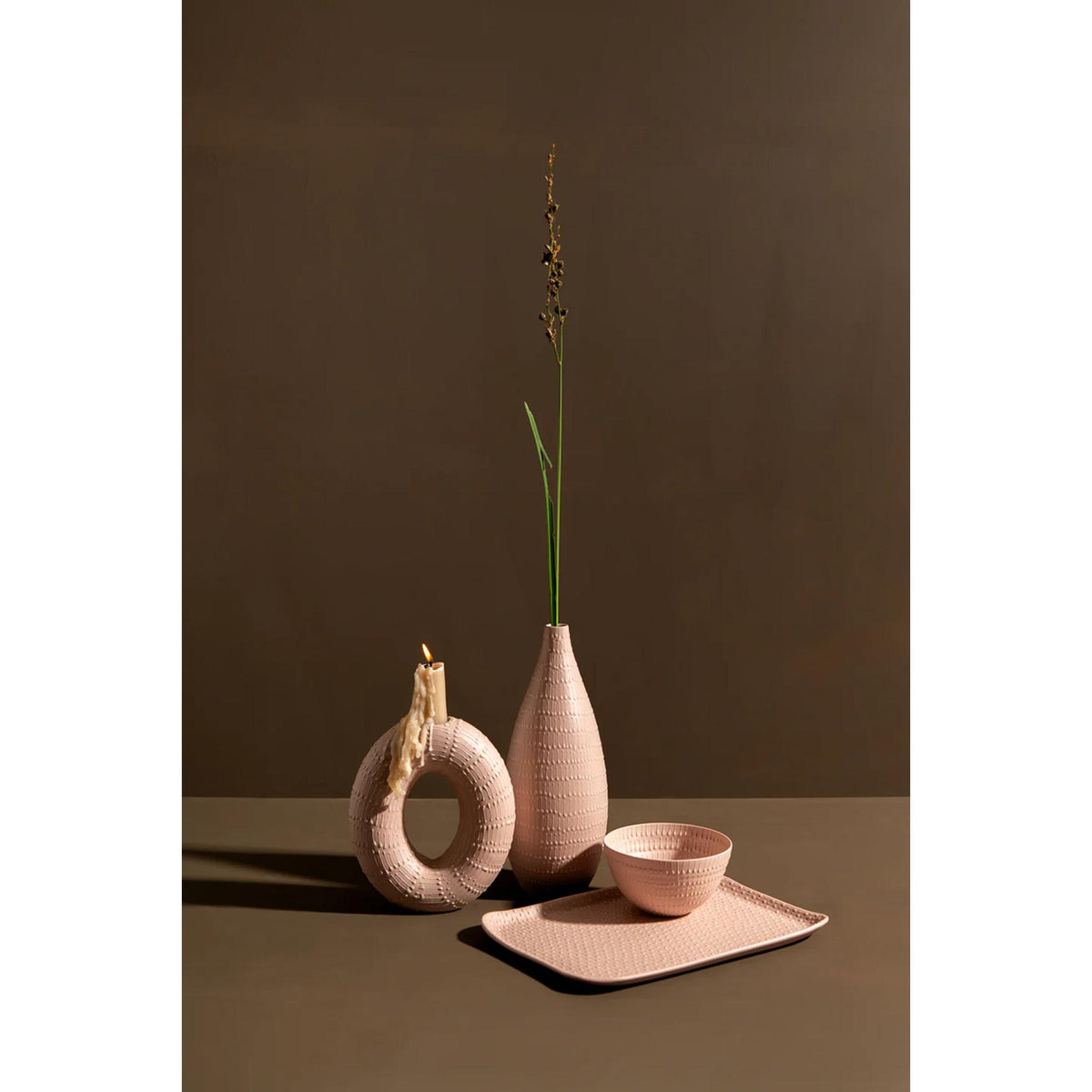 Apple and Honey Dish Set in Blush and Indian Red by Maiyan