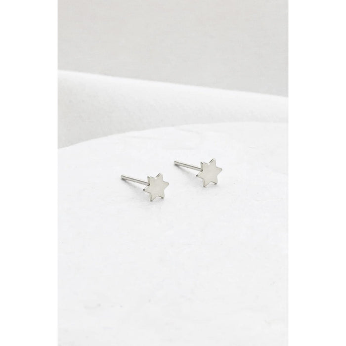 Tiny Star Of David Earirngs Silver by Shlomit Ofir