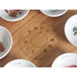 Bamboo and Ceramic Colourful Seder Plate by Mickala Designs