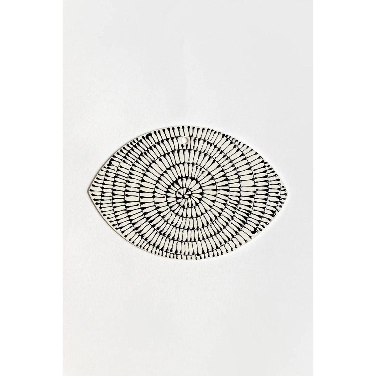 Lucky Eye White with Black Spiral by Maiyan