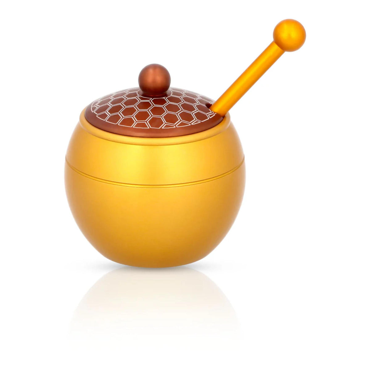 Mini Honeycomb Honey Jar in Gold for Rosh Hashanah by Akilov