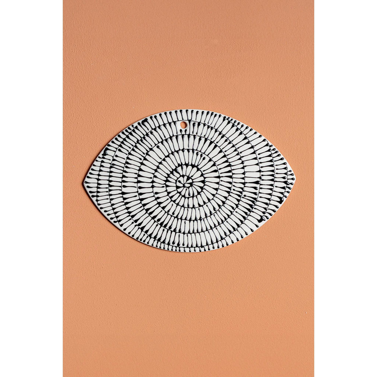 Lucky Eye White with Black Spiral by Maiyan