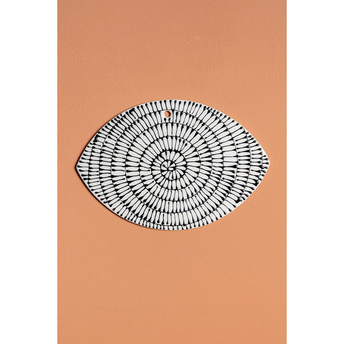 Lucky Eye White with Black Spiral by Maiyan