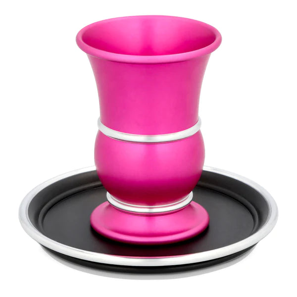 Novel Kiddush Cup in Bright Pink by Akilov