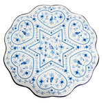 Hearts and Star Of David Ceramic Seder Plate, Replica Vienna 1900's By the Israel Museum