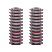 Maroon Discs Tall Candlesticks by Yair Emanuel