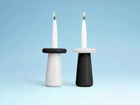 Mushroom Candlesticks in Black/White by Tchotchke