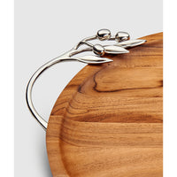 Olive Branch Acacia Wood Challah Tray