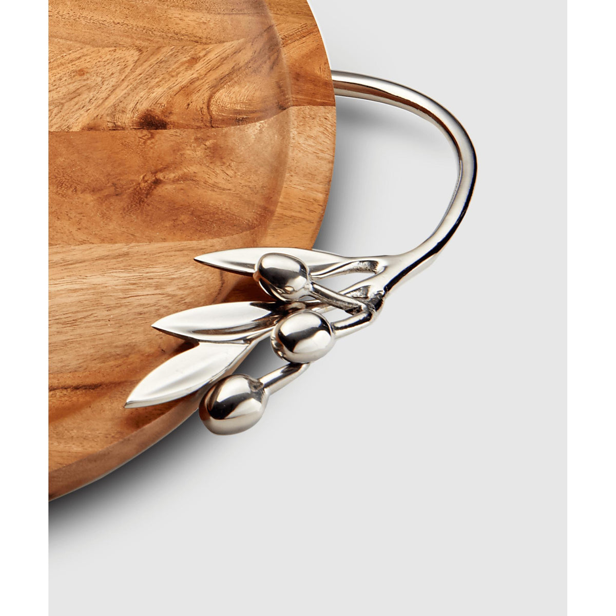Olive Branch Acacia Wood Challah Tray
