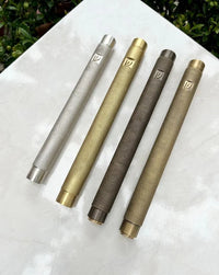 Knurling Design Mezuzah in Gold