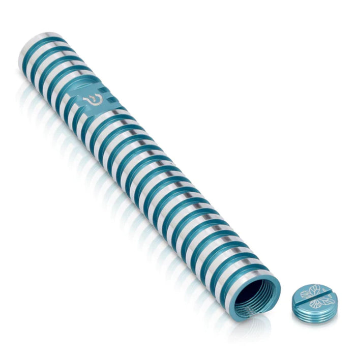Circle Striped Mezuzah in Light Blue by Akilov