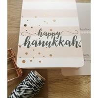 Happy Chanukah Gold Dots