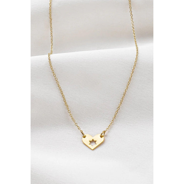 Israel at Heart Necklace in Gold by Shlomit Ofir