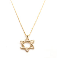 Star of David Pendant with Chain 14K gold by the Israel Museum