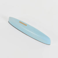 Clay Mezuzah in Pale Blue with Gold Shin by Mickala Design