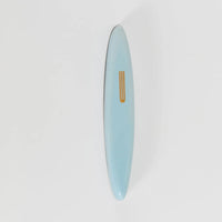 Clay Mezuzah in Pale Blue with Gold Shin by Mickala Design