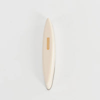 Clay Mezuzah in White with Gold Shin by Mickala Design