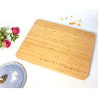 Oak Wood Challah Board with Hand Illustrated Porcelain Salt Dish by Mickala Design
