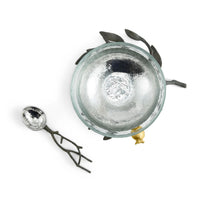 Pomegranate Glass Honey Bowl with Spoon by Michael Aram