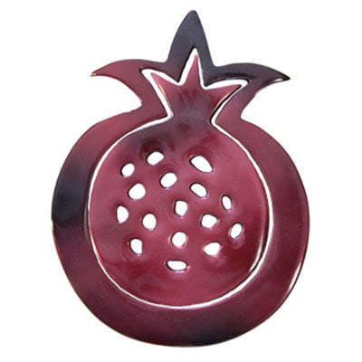 Two-Piece Pomegranate Red AluminiumTrivet by Yair Emanuel