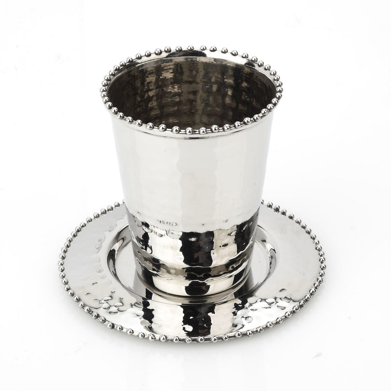Beaded Kiddush Cup with Tray