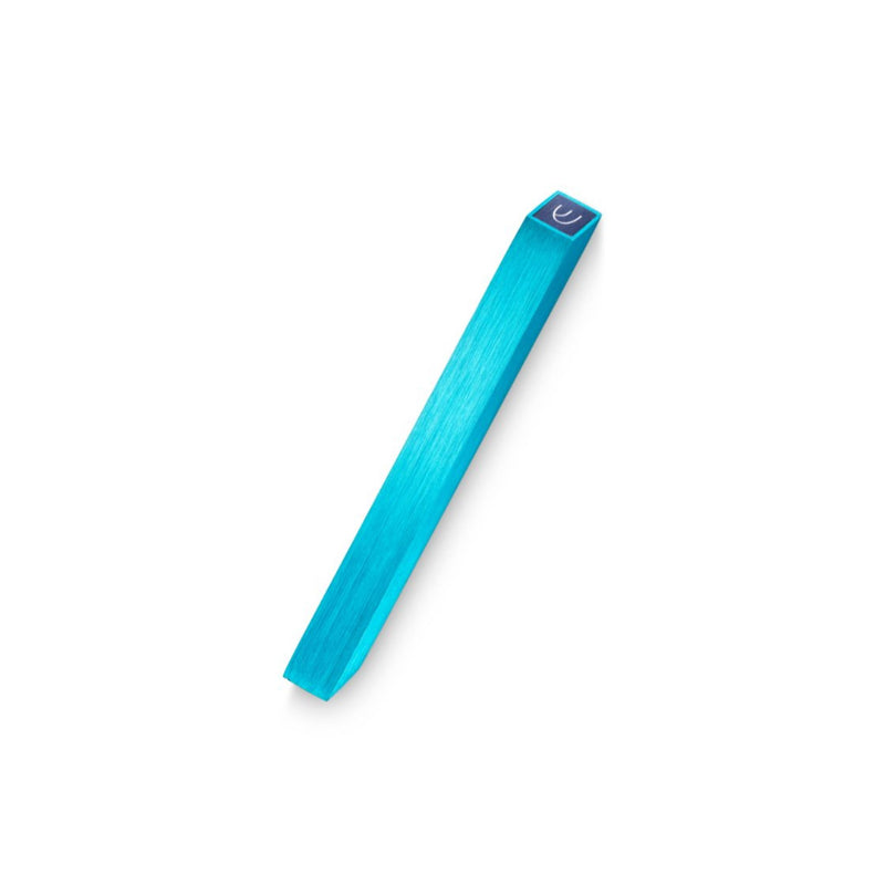 Square Shin Mezuzah in Turquoise/Blue by Adi Sidler