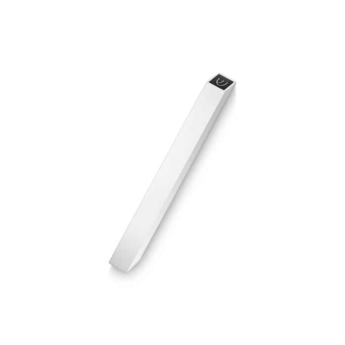 Square Shin Mezuzah in White / Silver by Adi Sidler