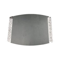 Challah Board in Porcelain with Metal Cutout - Grey by Yair Emanuel