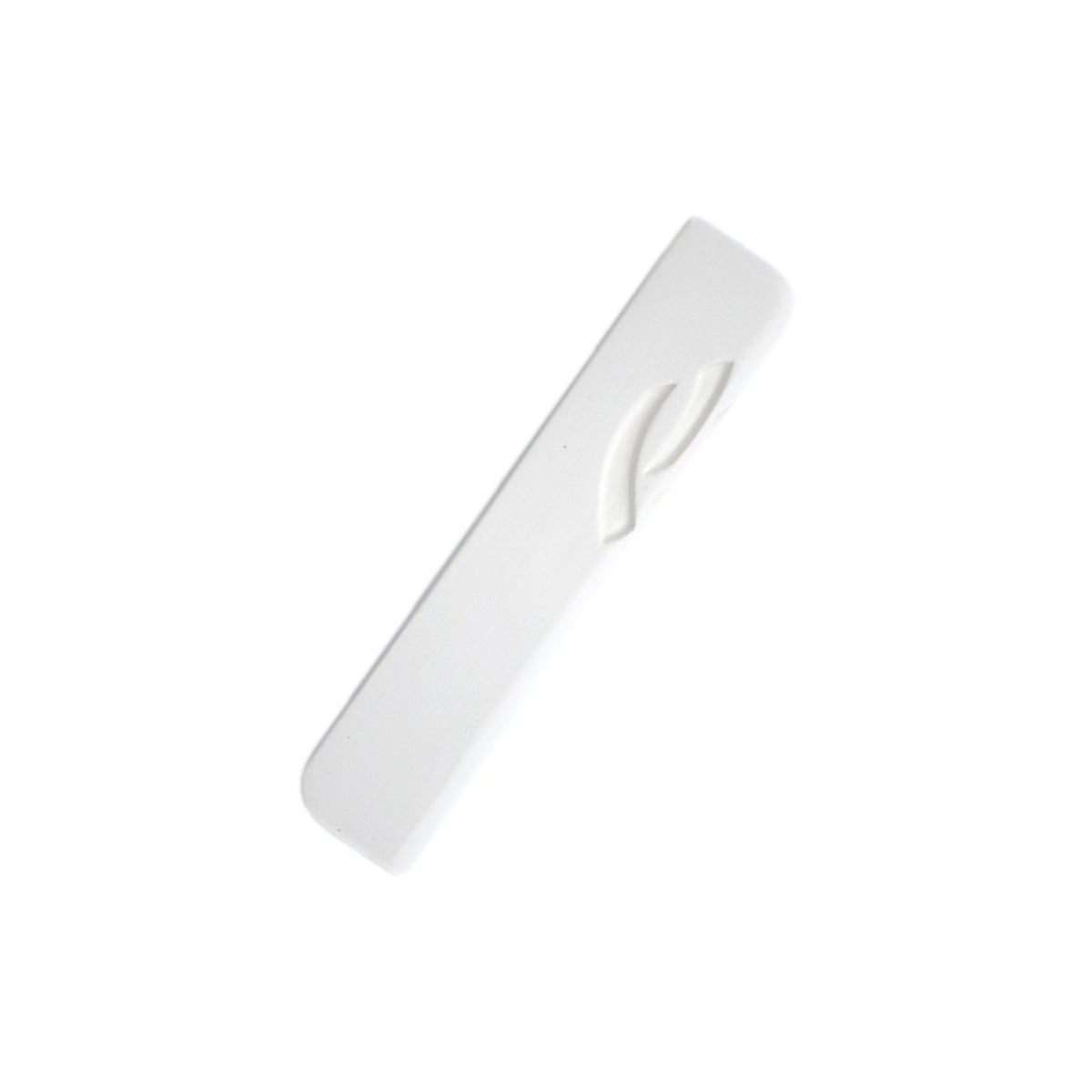 Ceramic White Shin Mezuzah by Yahalomis
