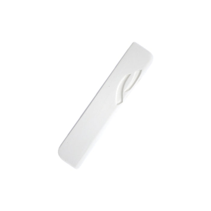Ceramic White Shin Mezuzah by Yahalomis
