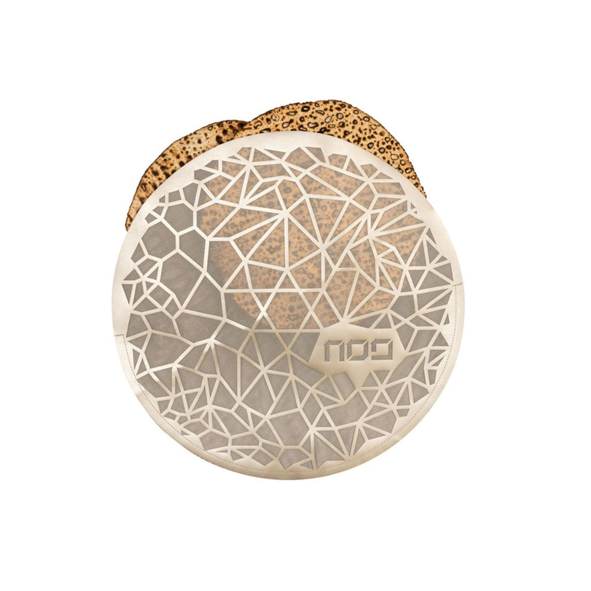 Geometric Matzah Cover in Gold by Apeloig Collection