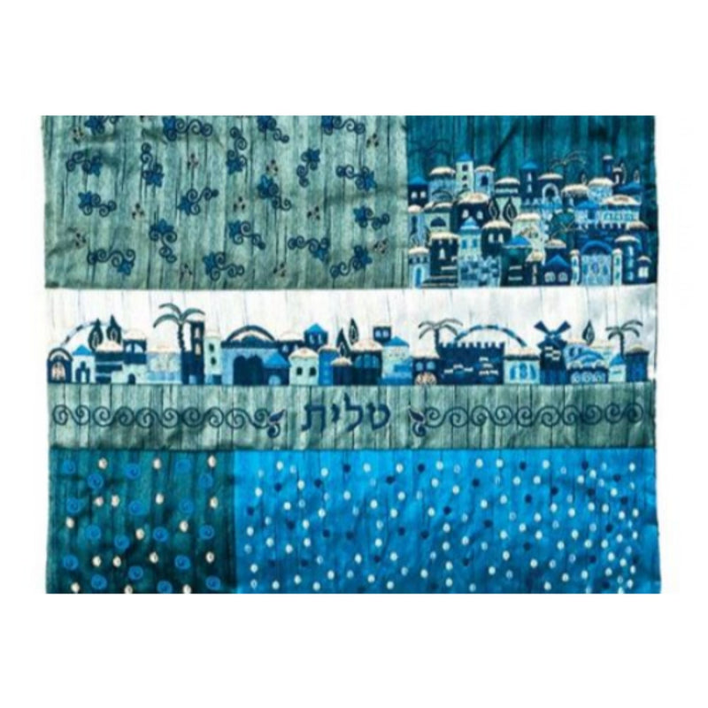 Embroidered Tallit Bag - Jerusalem quilt in the Mediterranean by Yair Emanuel