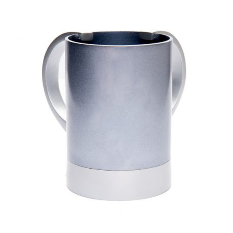 Two-Tone Grey/Silver Netilat Yadaim Cup (Washing Cup) by Yair Emanuel