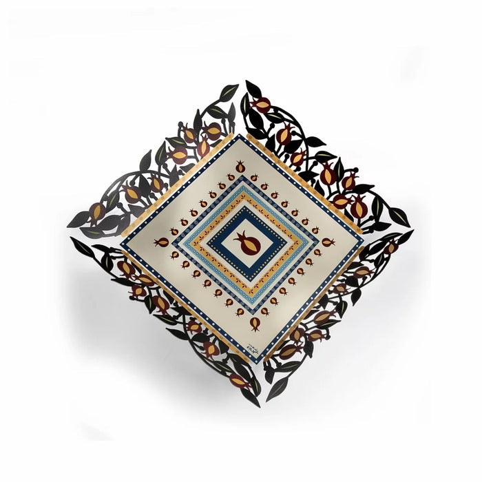 Pomegranate Laser Cut Matzah Tray by Dorit