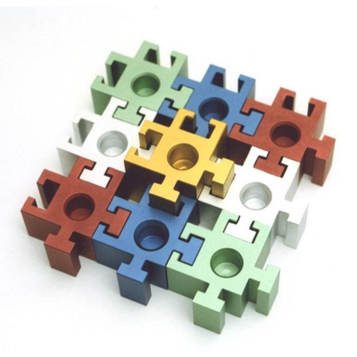 Square Puzzle Piece Chanukiah by Dabbah