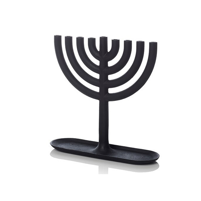 Cast Iron Chanukiah by Josh Owen