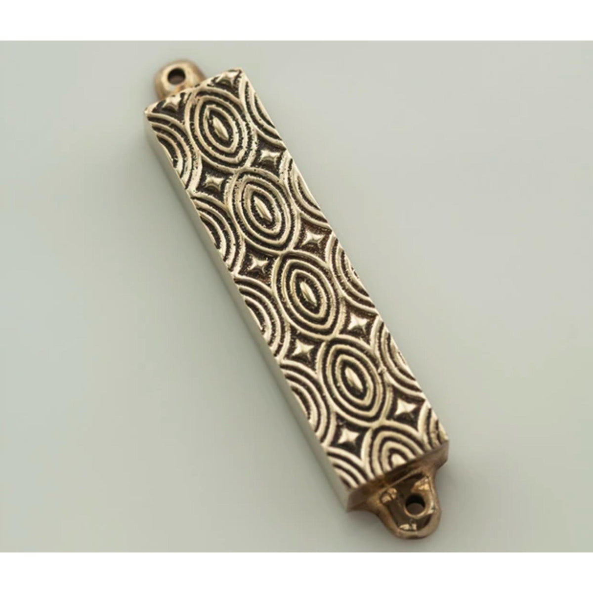 Mezuzah Art Deco No.3 Brass Mezuzah by Mi Polin