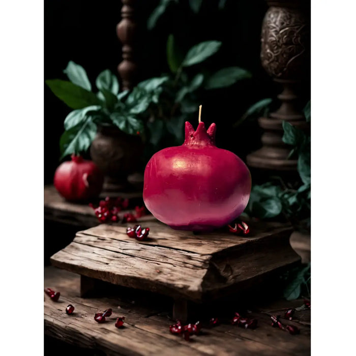 Red Pomegranate Beeswax Candle (Small)