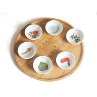 Bamboo and Ceramic Colourful Seder Plate by Mickala Designs