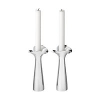 Bloom Botanical Shabbat Candlsticks by Georg Jensen