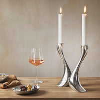 Cobra Shabbat Candlesticks by Georg Jensen