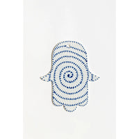 Handmade Ceramic Hamsa with Blue Spiral by Maiyan