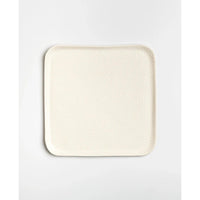 Ceramic Porcelain Textured Matzah Tray in White by Maiyan