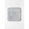 Ceramic Porcelain Textured Matzah Tray in White with Blue Stars by Maiyan