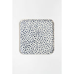 Ceramic Porcelain Textured Matzah Tray in White with Blue Stars by Maiyan