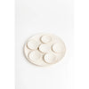 Ceramic Porcelain Seder Plate with dishes in White with Patterns by Maiyan