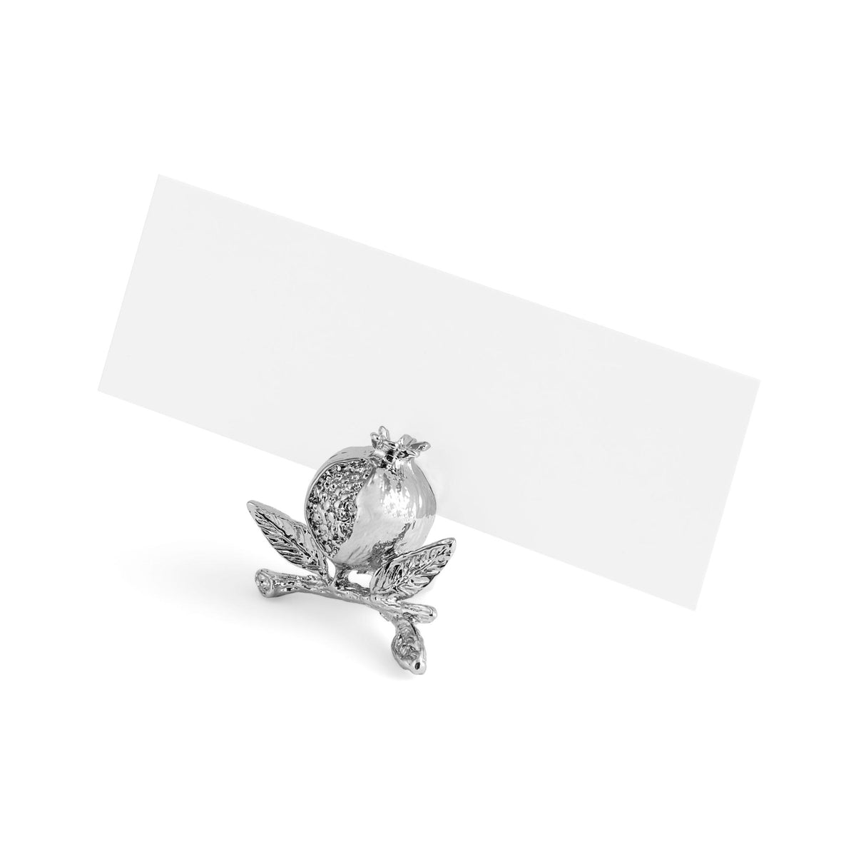 Pomegranate Place card Holder in Silver by Michael Aram