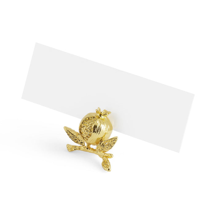 Pomegranate Place card Holder in Gold by Michael Aram